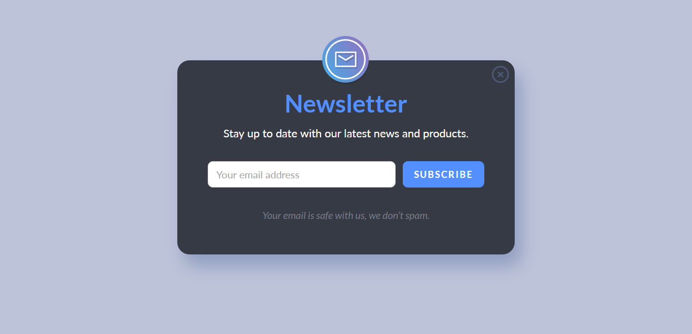 Newsletter form